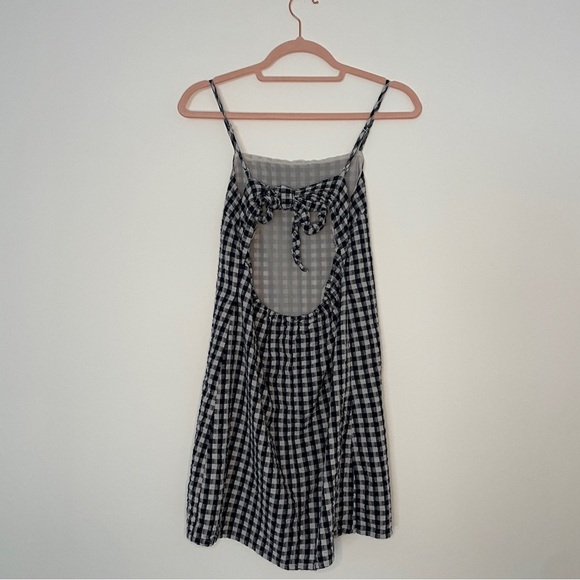American Eagle Gingham Cutout Mini Dress | Tie Back | Adjustable Straps | Size S - Picture 4 of 6